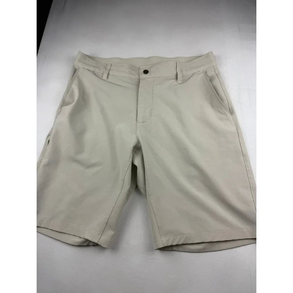BYLT Kinetic Shorts Size M Stone Tan Performance Active Casual Stretch